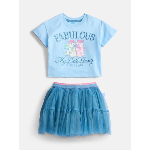 My Little Pony Toddler Girls Graphic Tee and Tutu Skirt Set, Sizes 12M-5T