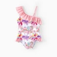 thumbnail image 1 of My Little Pony Toddler Girls Swimsuit Graphic One Piece Ruffle Swimwear One Shoulder Bathing Suit Sizes 3Y, 1 of 2