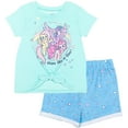 thumbnail image 1 of My Little Pony Toddler Girls T-Shirt and French Terry Shorts Outfit Set Toddler to Little Kid, 1 of 5