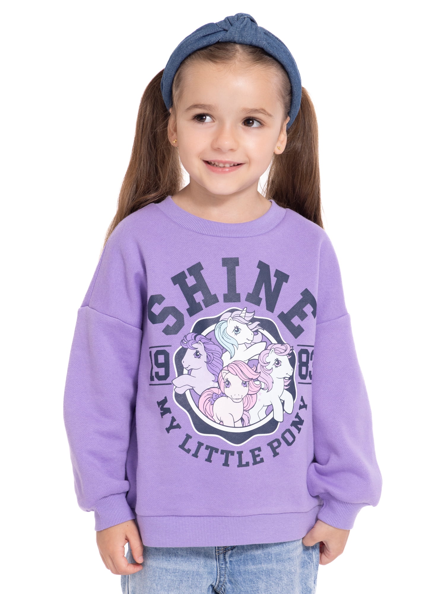 My Little Pony Toddler Girls Graphic Crewneck Sweatshirt with Long Sleeves, Sizes 12M-5T