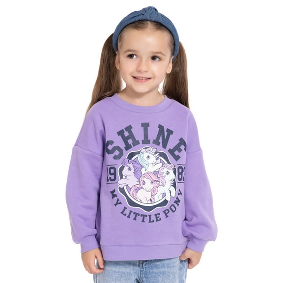 My Little Pony Toddler Girls Graphic Crewneck Sweatshirt with Long Sleeves, Sizes 12M-5T