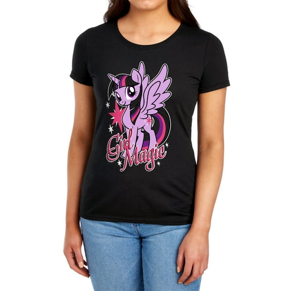 My Little Pony Tv Girl Magic Women's T Shirt, Black, Medium