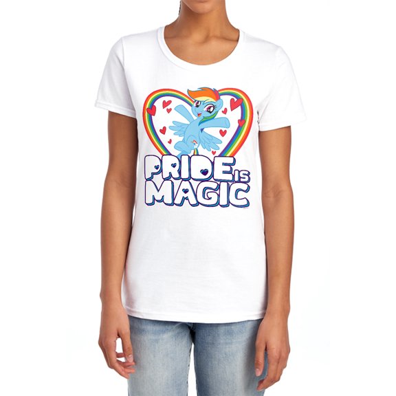 My Little Pony Tv Pride is Magic Women's T Shirt, White, Large