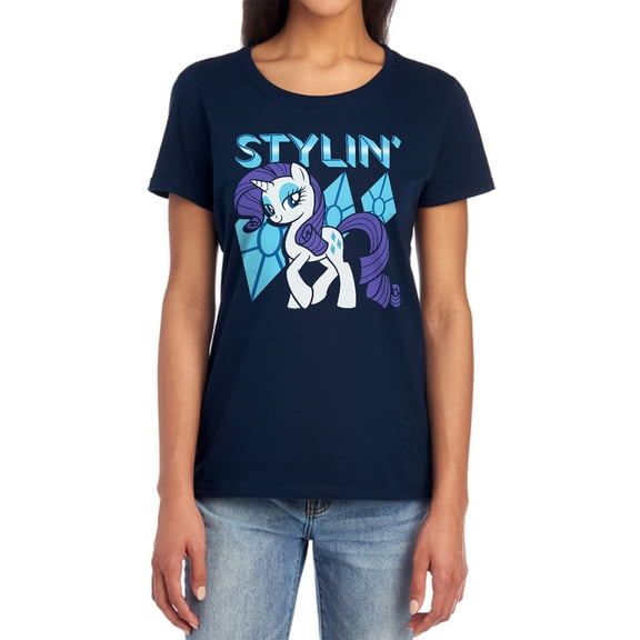 My Little Pony Tv Stylin Women's T Shirt, Navy, 2X-Large