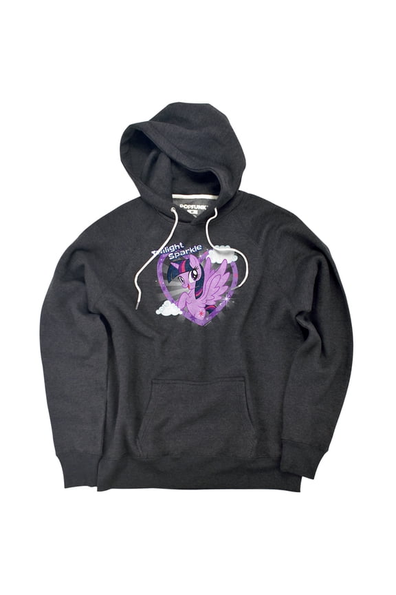 Tv Twilight Sparkle Unisex Adult Slim Fit Pull-Over Heather Hoodie, Charcoal, Small
