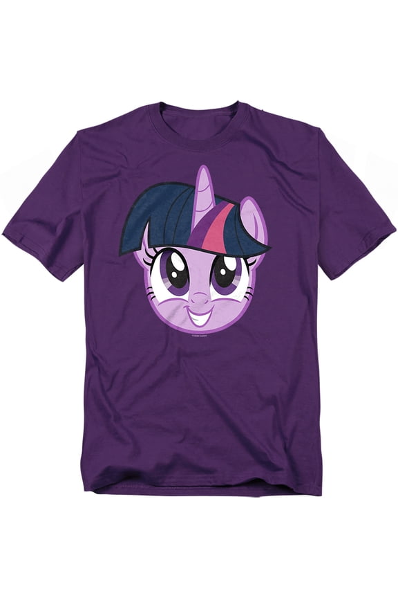 My Little Pony Twilight Sparkle Face Unisex Adult T Shirt (4X-Large) Purple