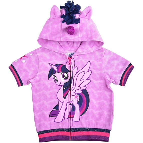 My Little Pony Twilight Sparkle Girls Single Character Short Sleeve Hoodie, 4-6X