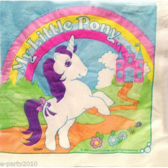 My Little Pony Vintage 1984 Multicolor Cartoon Lunch Napkins, 16 Count
