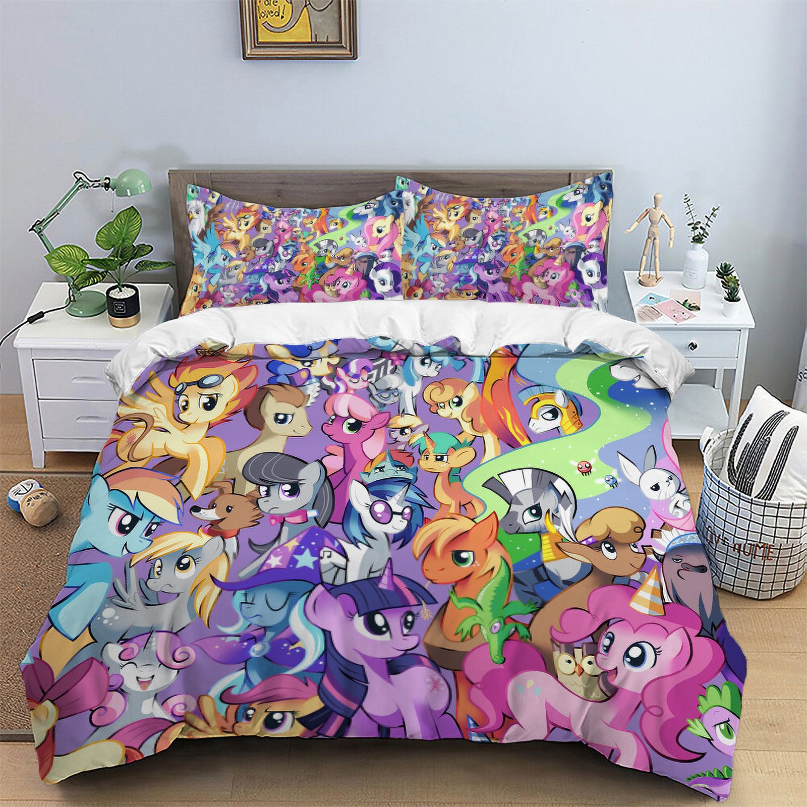 My Little Pony bed threepiece bedding set digitally printed pillowcase