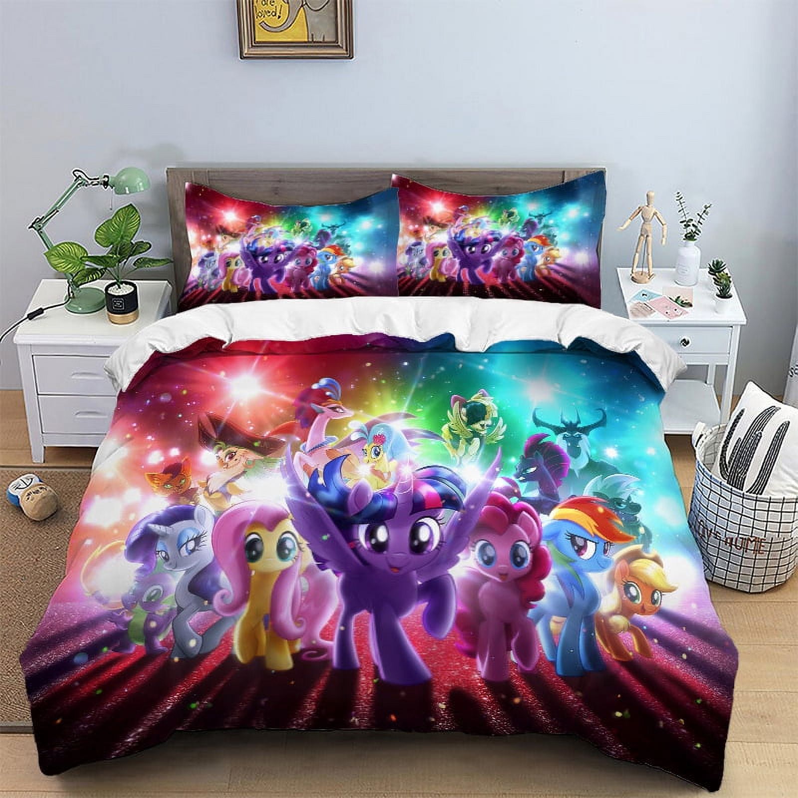 My Little Pony bed threepiece bedding set digitally printed pillowcase