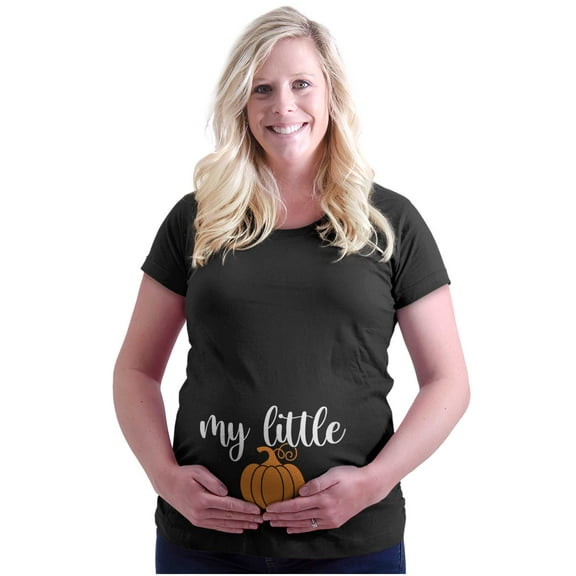 My Little Pumpkin October Pregnancy Women's Maternity T Shirt Tee Brisco Brands L