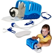 My Little Vet Basket Penguin Toy from Deluxebase. Animal Doctor Kit for Kids. Pretend Play Pet Carrier Penguin Toys with Vet Doctor Set. Cute Gifts for Girls and Boys. Ideal Kids Party Favors
