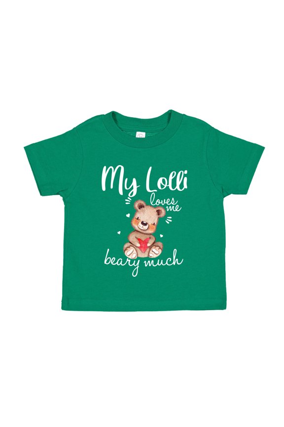 My Lolli Loves Me Beary Much Toddler T-Shirt 2T Kelly Green