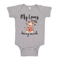 thumbnail image 1 of My Lovey Loves Me Beary Much Baby Bodysuit One Piece NB Athletic Heather, 1 of 3