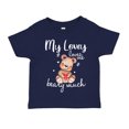thumbnail image 1 of My Lovey Loves Me Beary Much Toddler T-Shirt 5/6T Navy Blue, 1 of 3