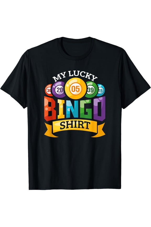 My Lucky Bingo T-Shirt Funny Bingo Player