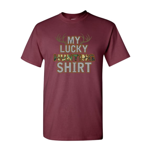 My Lucky Hunting Shirts Deer Hunt Camouflage Funny DT Adult T-Shirt Tee