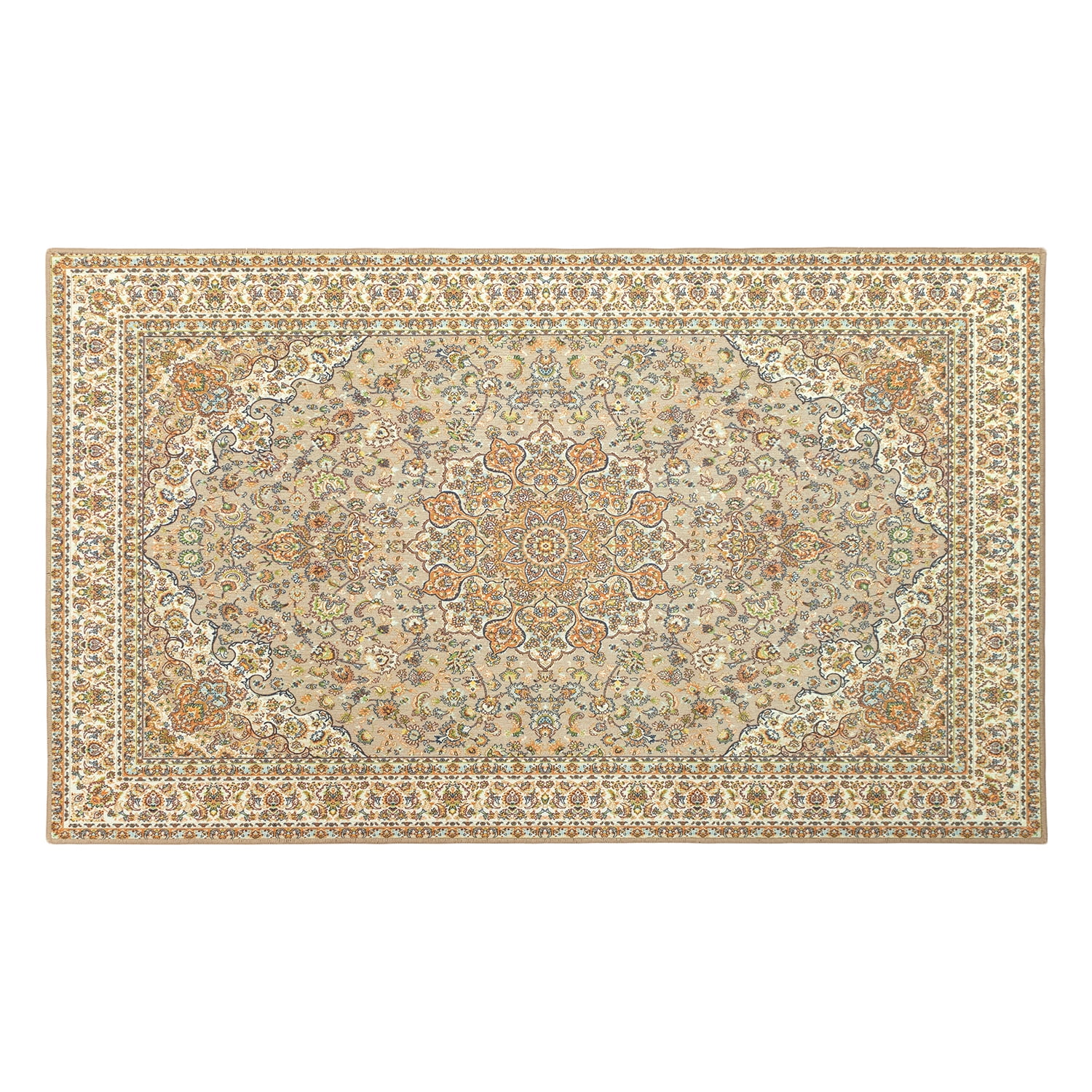 Kenya Beige 5' x 7' Flat Woven Synthetic Rug