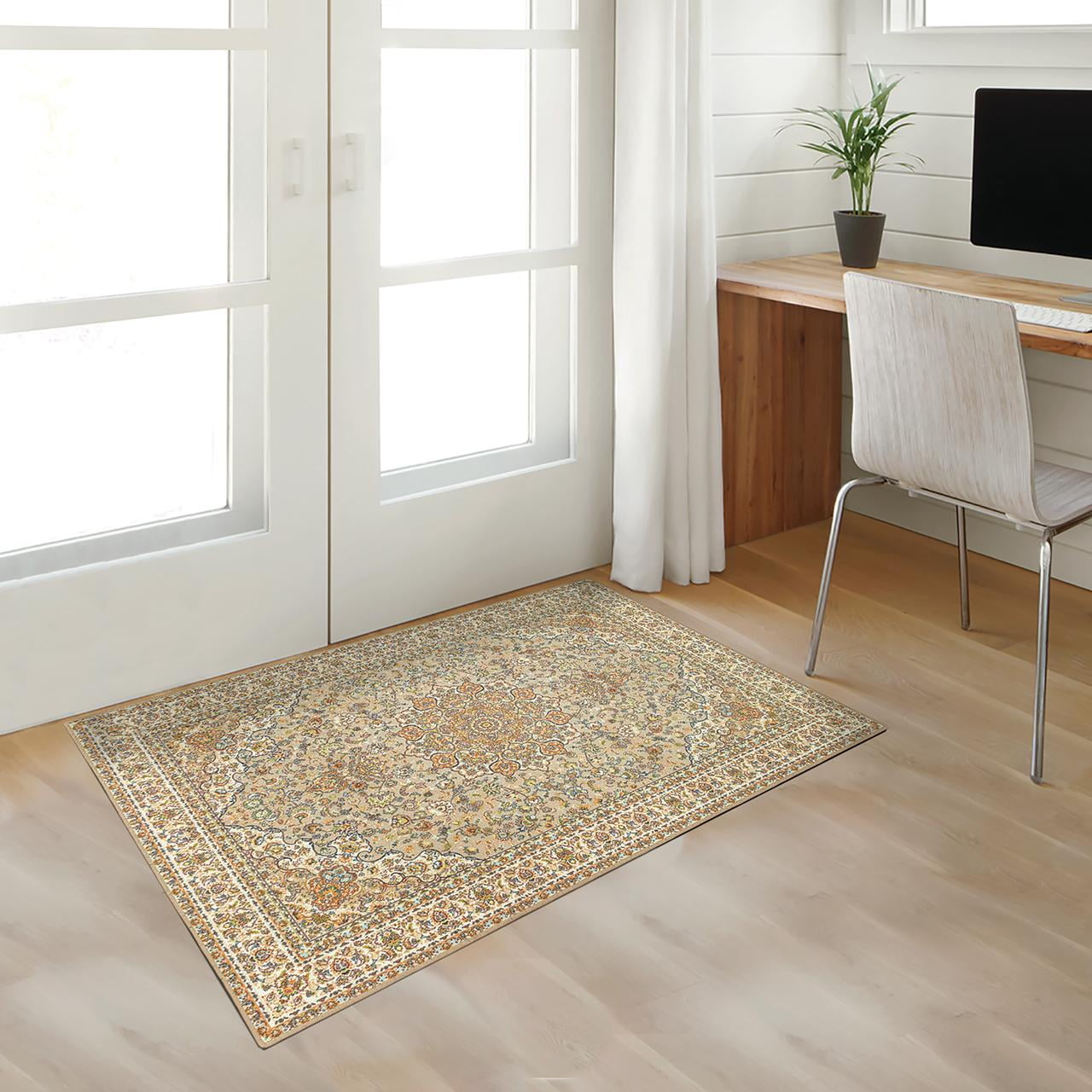 Kenya Beige 5' x 7' Flat Woven Synthetic Rug