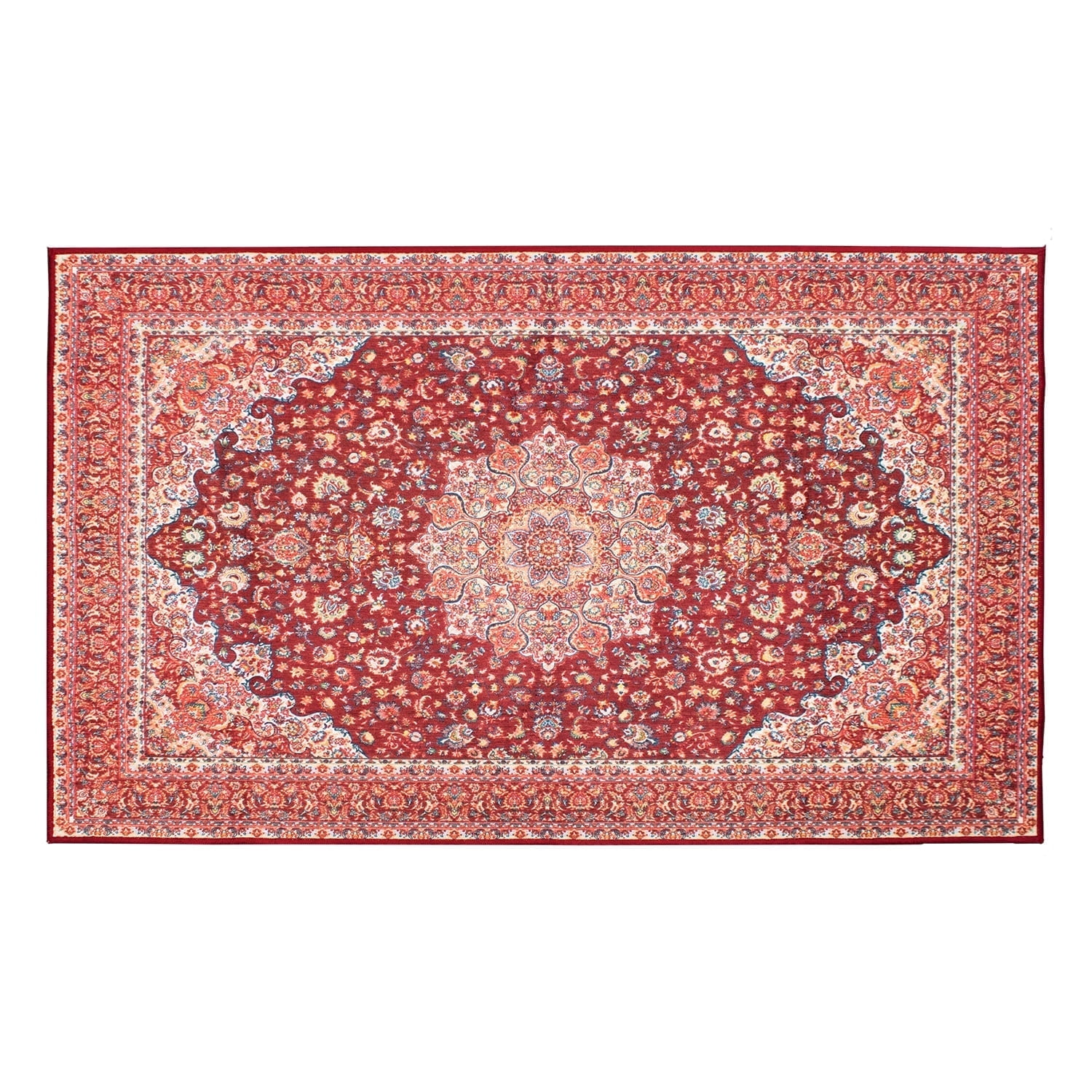 Kenya Ruby Red 3x5 Flat Woven Washable Accent Rug