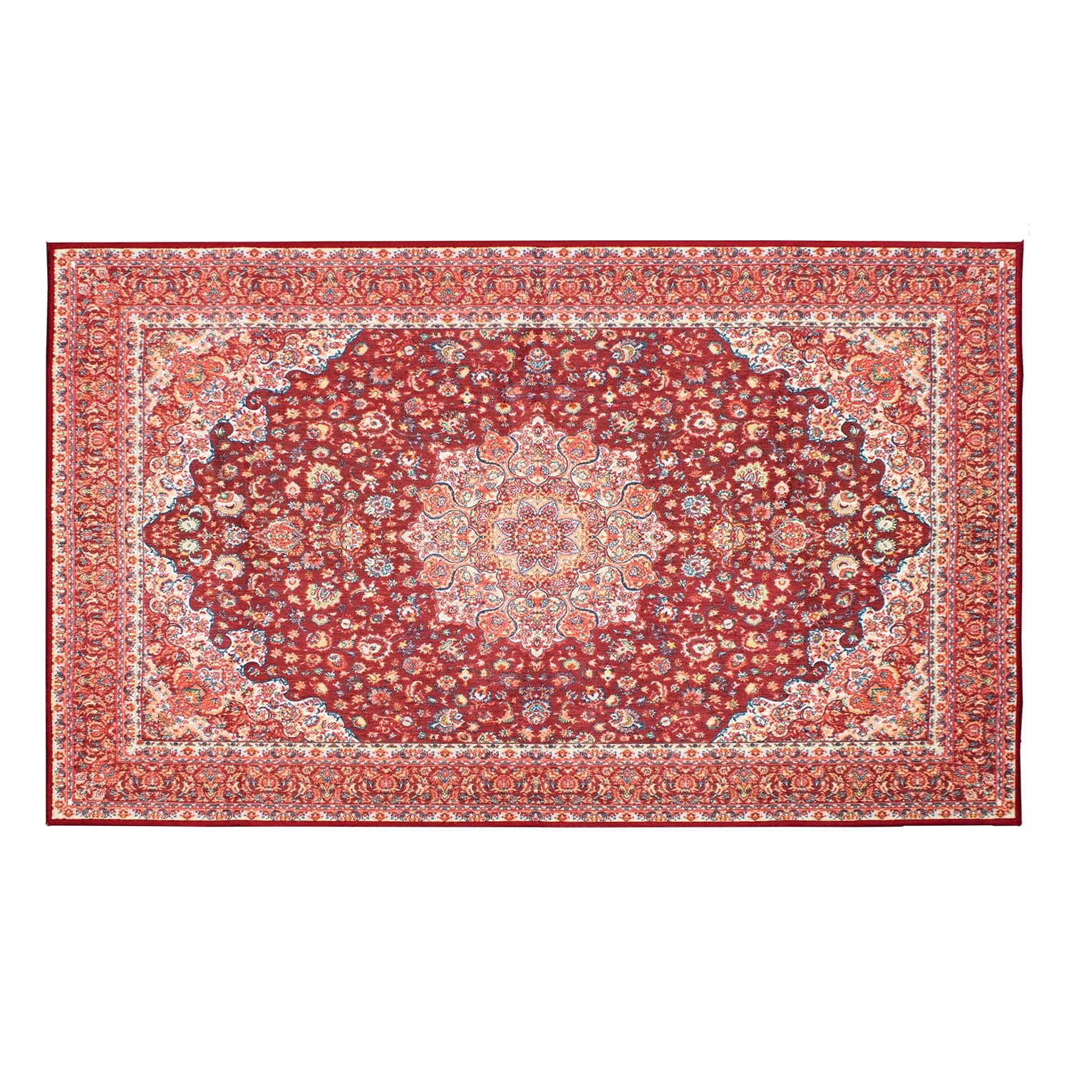 Kenya Ruby Red 3x5 Flat Woven Washable Accent Rug