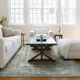 thumbnail image 1 of My Magic Carpet 6'x9' Machine Washable Rug for Dining Living Room - Amaya Bordered Abstract Greige, 1 of 5