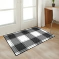 thumbnail image 1 of My Magic Carpet Machine Washable Buffalo Plaid Black and White 3x5 Area Rug - Non-Slip Indoor Rugs for Bedroom, Kitchen, 1 of 5