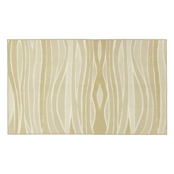 My Magic Carpet 3'x5' Machine Washable Non-Slip Kitchen Entryway Bedroom Area Rug - Waves Natural