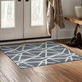 thumbnail image 1 of My Magic Carpet Machine Washable Intersections Slate Grey 3x5 Area Rug - Non-Slip Indoor Rugs for Bedroom, Kitchen, 1 of 5
