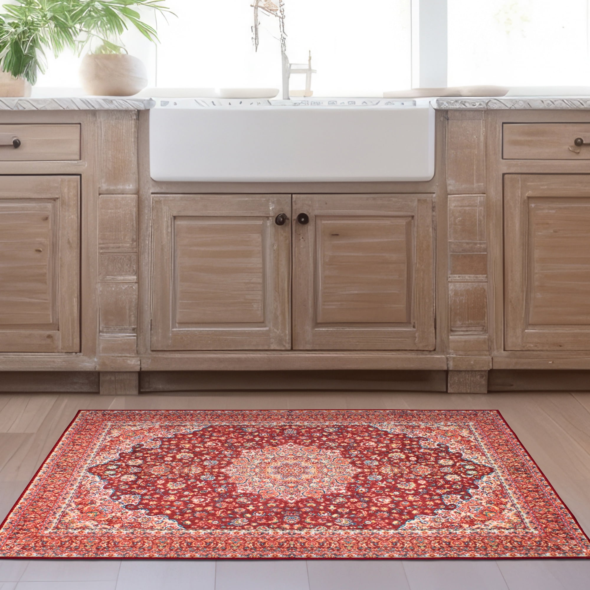 Kenya Ruby Red 3x5 Flat Woven Washable Accent Rug