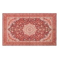 thumbnail image 1 of My Magic Carpet 3'x5' Machine Washable Non-Slip Kitchen Entryway Area Rug - Kenya Ruby, 1 of 6