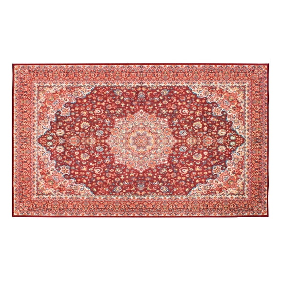 My Magic Carpet 3'x5' Machine Washable Non-Slip Kitchen Entryway Area Rug - Kenya Ruby