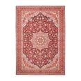 thumbnail image 1 of My Magic Carpet 5'x7' Machine Washable Non-Slip Dining Living Room Area Rug - Kenya Ruby, 1 of 6