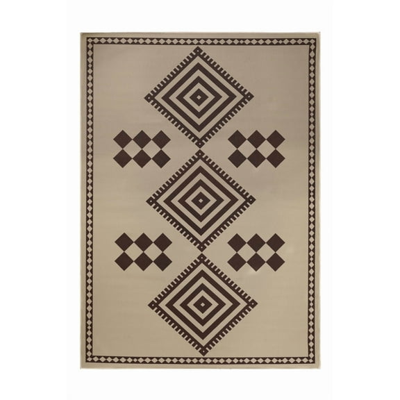 My Magic Carpet 5'x7' Machine Washable Non-Slip Faux Jute Area Rug - Kilim Kiki Natural