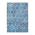 thumbnail image 1 of My Magic Carpet 5'x7' Machine Washable Non-Slip Dining Living Room Area Rug - Leilani Damask Blue, 1 of 6