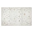 thumbnail image 1 of My Magic Carpet 3'x5' Machine Washable Non-Slip Kitchen Entryway Area Rug - Leilani Damask Ivory, 1 of 6