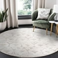 thumbnail image 1 of My Magic Carpet 6' Round Machine Washable Non-Slip Stain-Resistant Area Rug - Leilani Damask Ivory, 1 of 6
