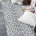 thumbnail image 1 of My Magic Carpet Machine Washable Miya Leopard Grey 2.5x7 Runner Rug - Non-Slip Indoor Rugs for Kitchen, Hallway, 1 of 5