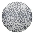 thumbnail image 1 of My Magic Carpet 6' Round Machine Washable Non-Slip Stain-Resistant Area Rug - Miya Leopard Grey, 1 of 6