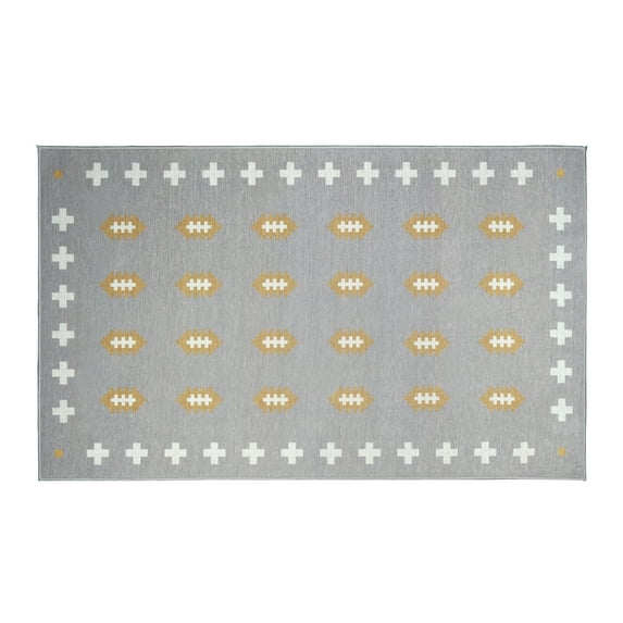 My Magic Carpet 3'x5' Machine Washable Non-Slip Kitchen Entryway Area Rug - Nordic Weave Mushroom