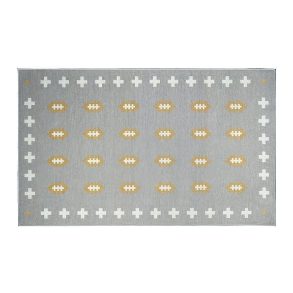 My Magic Carpet 3'x5' Machine Washable Non-Slip Kitchen Entryway Area Rug - Nordic Weave Mushroom