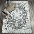 thumbnail image 1 of My Magic Carpet 5'x7' Machine Washable Non-Slip Dining Living Room Area Rug - Parviz Grey, 1 of 5