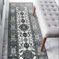 thumbnail image 1 of My Magic Carpet 2.5'x7' Machine Washable Non-Slip Kitchen Hallway Runner Rug - Ramage Grey, 1 of 5