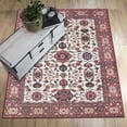 thumbnail image 1 of My Magic Carpet 5'x7' Machine Washable Non-Slip Dining Living Room Area Rug - Ramage Maroon, 1 of 5