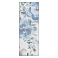 thumbnail image 1 of My Magic Carpet 2.5x7 Machine Washable Non-Slip Kitchen Hallway Runner Rug, Sasha Floral Cream Blue, 1 of 6