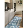 thumbnail image 1 of My Magic Carpet 2.5'x7' Machine Washable Non-Slip Kitchen Hallway Runner Rug - Shary Blue, 1 of 5