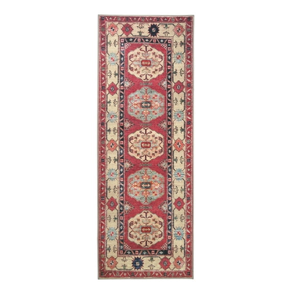 My Magic Carpet 2.5'x7' Machine Washable Non-Slip Kitchen Hallway Runner Rug - Shary Coral
