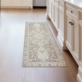thumbnail image 1 of My Magic Carpet Washable Rug - Stain Resistant, Waterproof, Non-Slip - Pet & Family Friendly Machine Washable Indoor Rugs for Bedroom, Living Room, Kitchen (Parviz Brown, 2.5x7), 1 of 6