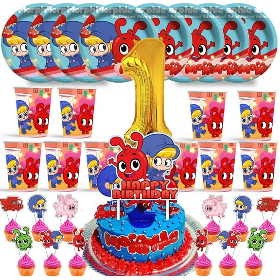 My Magic Pet Morphle Birthday 1st Cups Party Supplies Plates Fans Decorations Cake Topper Decor