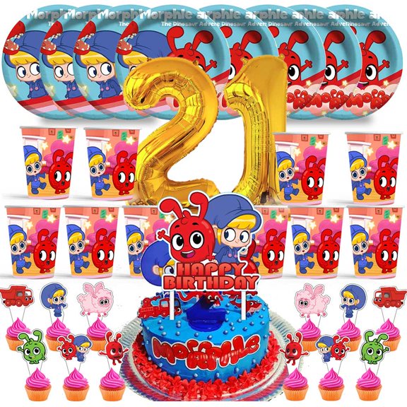 My Magic Pet Morphle Birthday 21th Cups Party Supplies Plates Fans Decorations Cake Topper Decor